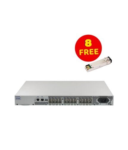 DS-300B: Brocade - EMC 8/24-port 8 Gbit/sec SAN switch + 8 Gbic 8G Free
