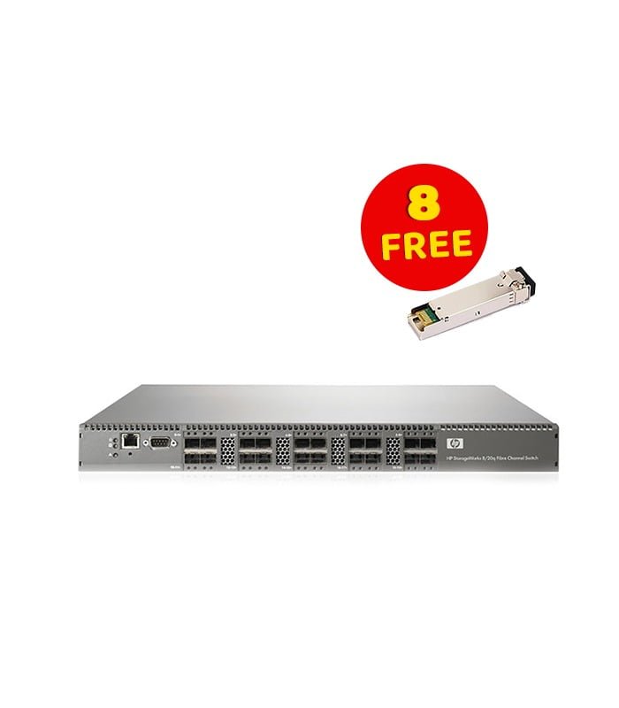 HP StorageWorks 8/20q Fibre Channel Switch 8*8G Fibre Channel + 8Gbic 8G Free