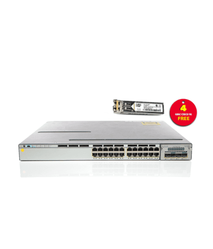 Cisco WS-C3750X-24T-L With 4Gibc Cisco 1G Free