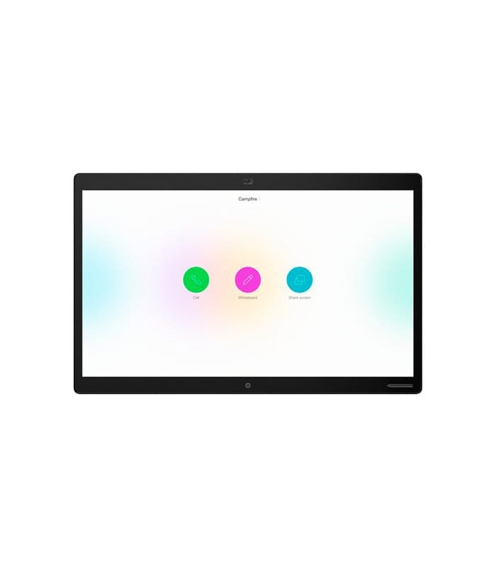 Cisco Board 55 all-in-one device that allows you to wirelessly present, whiteboard, and have video and audio calls