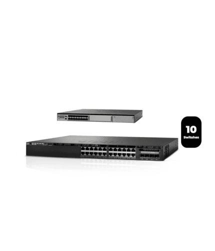 10 Switch Cisco 3650 24P PoE+ Uplink 10G +Cisco WS-C4500X-16SFP+ FREE