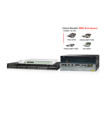 Cisco 3650 48P 1G PoE+ & Cisco Router 2951 & Fortinet Fortiweb 400C