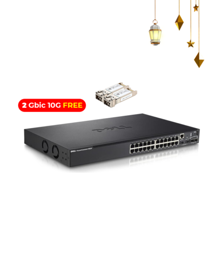 Dell PowerConnect 5524 2SFP+10G WITH 2 GBICS 10G FREE 🎁