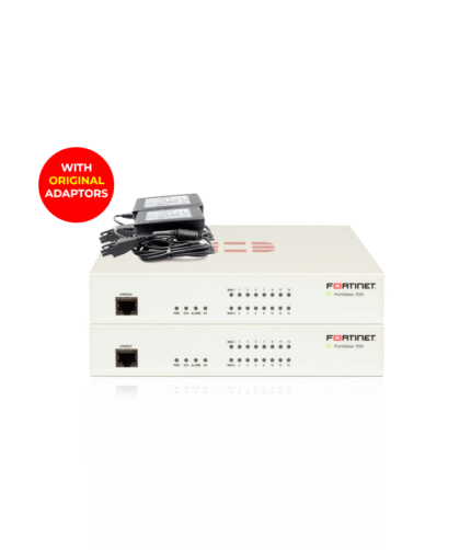 2 FORTINET FORTIGATE 70D WITH ORIGINAL ADAPTORS