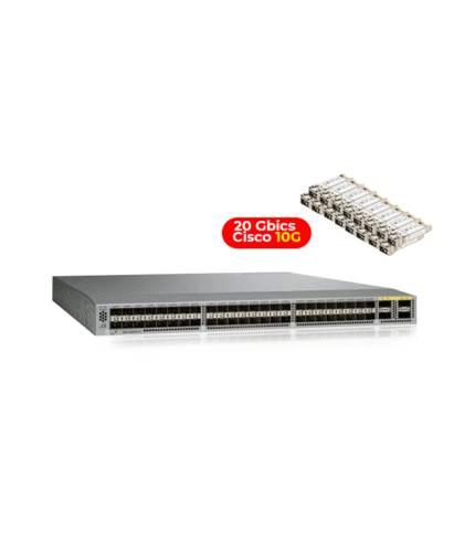 CISCO NEXUS 3064X 48Port SFP+ and 4Port QSFP+ With 20 Gbic CISCO 10G
