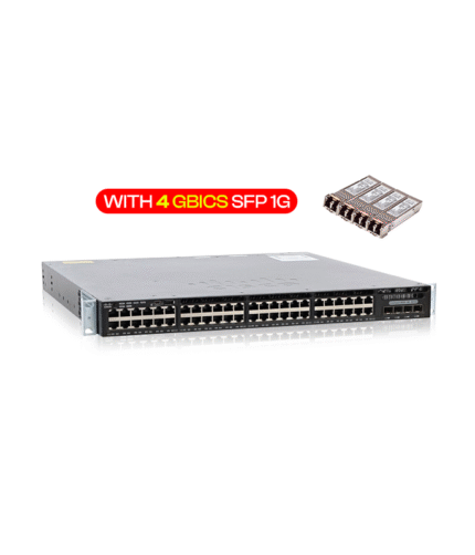CISCO CATALYST 3650 48PORT 1G POE+ UPLINK 1G WITH 4 GBICS SFP 1G