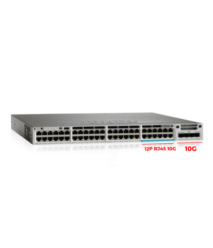 Cisco 3850 48 Port RJ45 ( 12Port RJ45 10G ) UPOE 🔥Uplink 10G