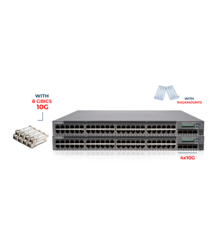 2 JUNIPER – EX3300 48port POE+ 4port SFP+ 10G
