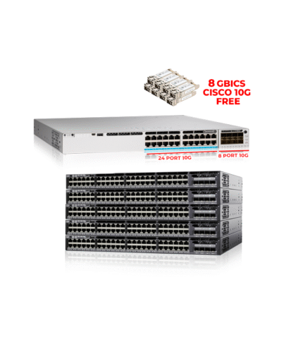 Cisco Catalyst 9300 With 8 Gbic 10G FREE & Cisco 3650 48P 1G PoE+ Uplink 1G