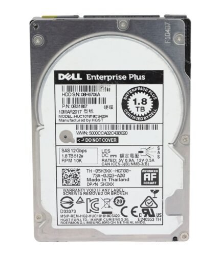 DELL SAS 1.8 TB 10K RPM 12Gbps HD
